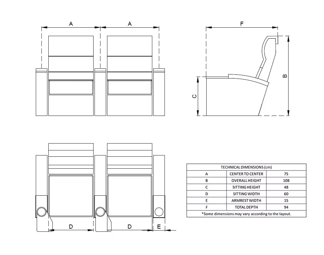 Offer Recliner Monstone CL Technical Image